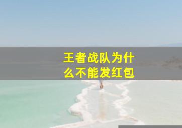 王者战队为什么不能发红包