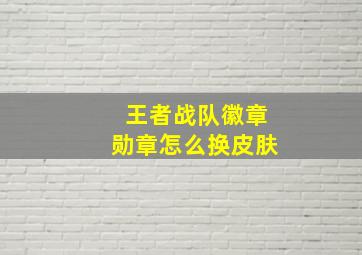 王者战队徽章勋章怎么换皮肤