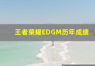 王者荣耀EDGM历年成绩