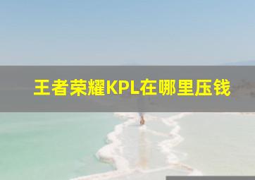 王者荣耀KPL在哪里压钱