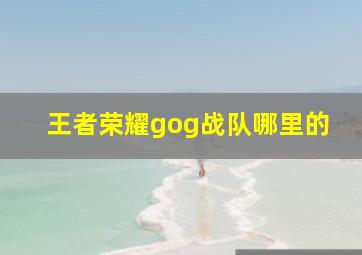 王者荣耀gog战队哪里的