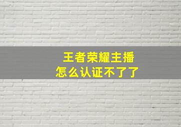 王者荣耀主播怎么认证不了了