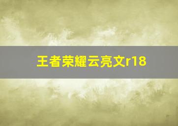 王者荣耀云亮文r18