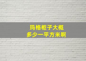 玛格柜子大概多少一平方米啊