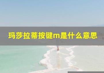 玛莎拉蒂按键m是什么意思