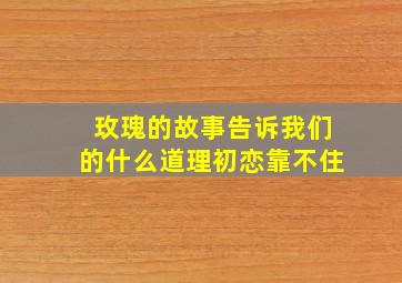 玫瑰的故事告诉我们的什么道理初恋靠不住