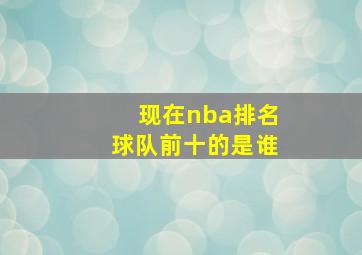 现在nba排名球队前十的是谁