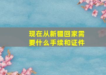 现在从新疆回家需要什么手续和证件