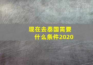 现在去泰国需要什么条件2020