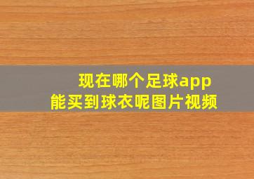 现在哪个足球app能买到球衣呢图片视频