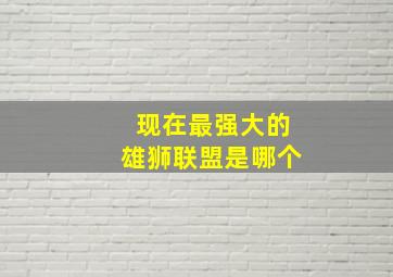 现在最强大的雄狮联盟是哪个