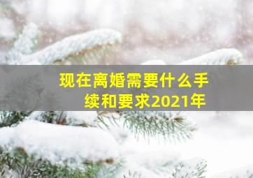 现在离婚需要什么手续和要求2021年