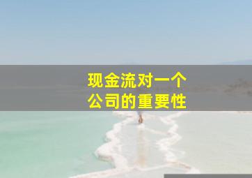 现金流对一个公司的重要性