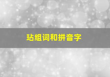 玷组词和拼音字