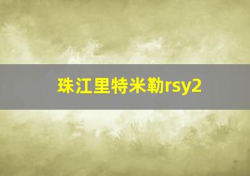 珠江里特米勒rsy2