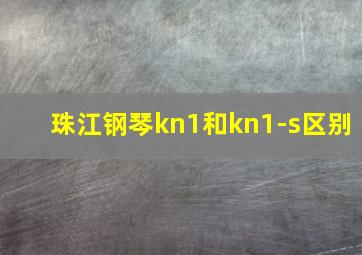 珠江钢琴kn1和kn1-s区别