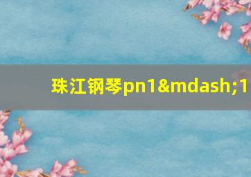 珠江钢琴pn1—15