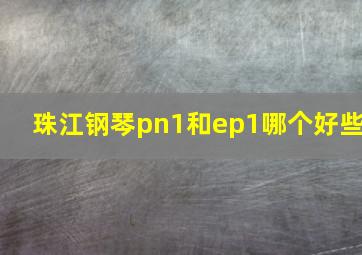 珠江钢琴pn1和ep1哪个好些