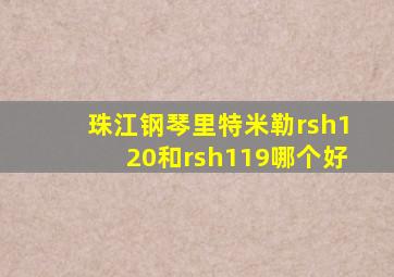 珠江钢琴里特米勒rsh120和rsh119哪个好