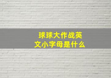 球球大作战英文小字母是什么