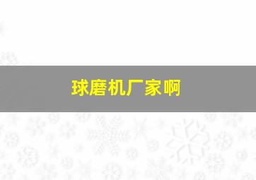 球磨机厂家啊