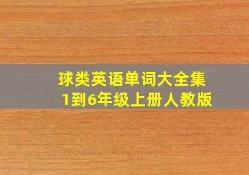 球类英语单词大全集1到6年级上册人教版