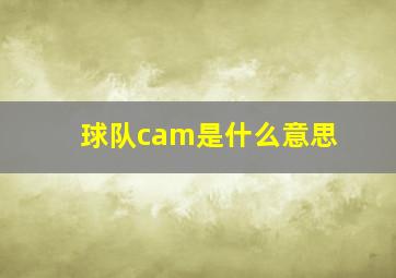 球队cam是什么意思