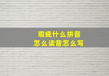 瑕疵什么拼音怎么读音怎么写