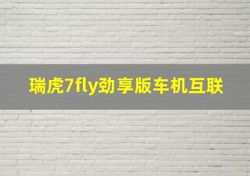 瑞虎7fly劲享版车机互联