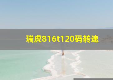 瑞虎816t120码转速