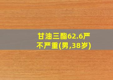 甘油三酯62.6严不严重(男,38岁)