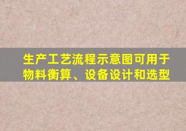 生产工艺流程示意图可用于物料衡算、设备设计和选型