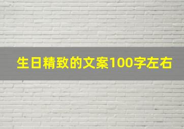 生日精致的文案100字左右