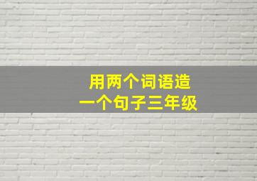 用两个词语造一个句子三年级