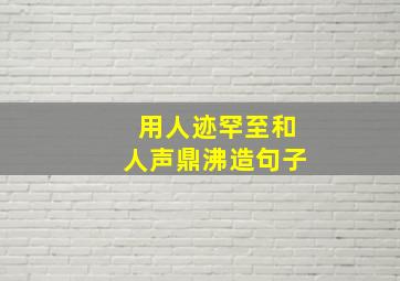 用人迹罕至和人声鼎沸造句子