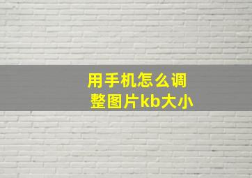 用手机怎么调整图片kb大小