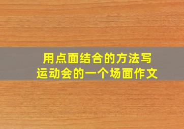 用点面结合的方法写运动会的一个场面作文