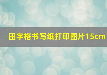 田字格书写纸打印图片15cm