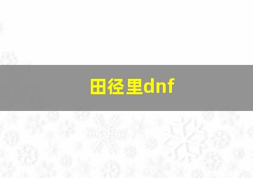 田径里dnf