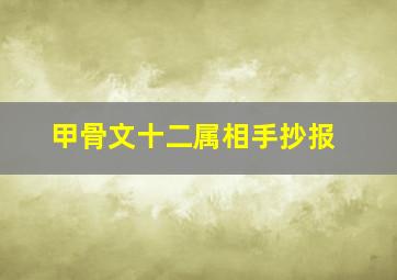 甲骨文十二属相手抄报