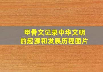 甲骨文记录中华文明的起源和发展历程图片