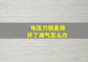 电压力锅盖摔坏了漏气怎么办