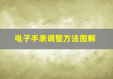 电子手表调整方法图解