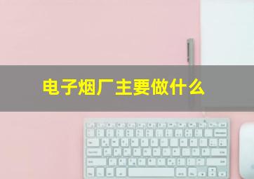 电子烟厂主要做什么