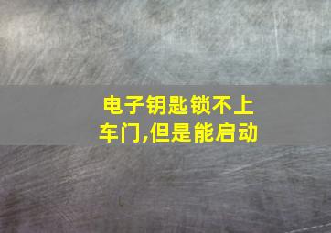 电子钥匙锁不上车门,但是能启动