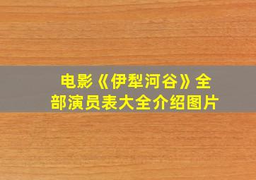 电影《伊犁河谷》全部演员表大全介绍图片