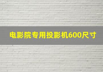 电影院专用投影机600尺寸