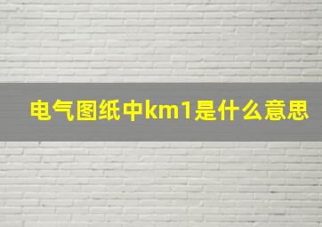 电气图纸中km1是什么意思