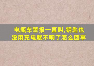 电瓶车警报一直叫,钥匙也没用充电就不响了怎么回事