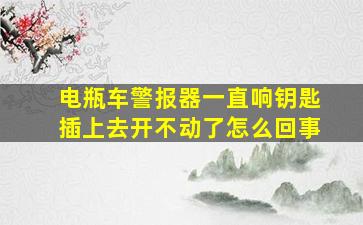 电瓶车警报器一直响钥匙插上去开不动了怎么回事